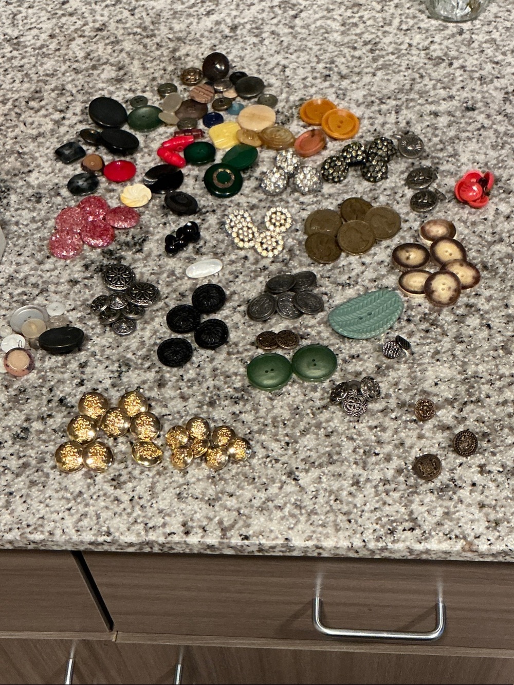 Assorted Vintage Antique Buttons